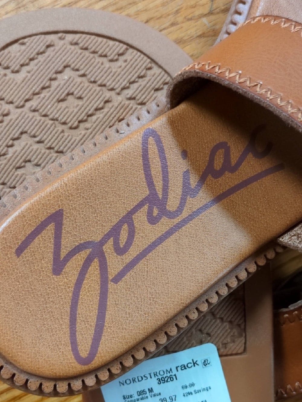 Zodiac Frida Brown Slide Sandal Size 8.5 - Picture 9 of 11